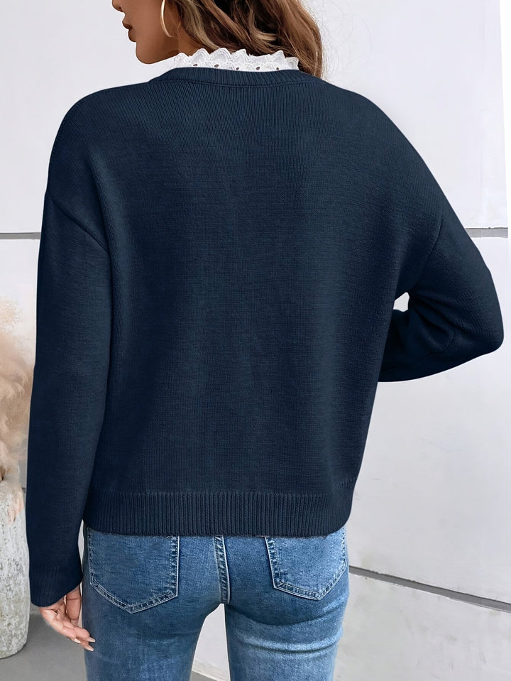 Elise – Soft Lace Detail Sweater
