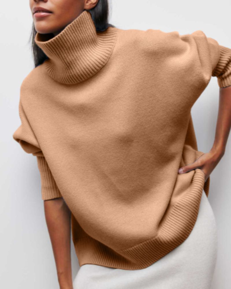 Leonie – High-Neck Knit Sweater