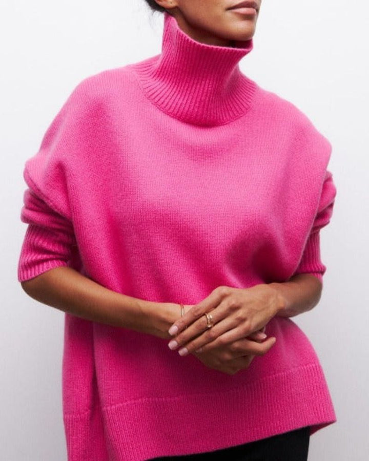 Leonie – High-Neck Knit Sweater