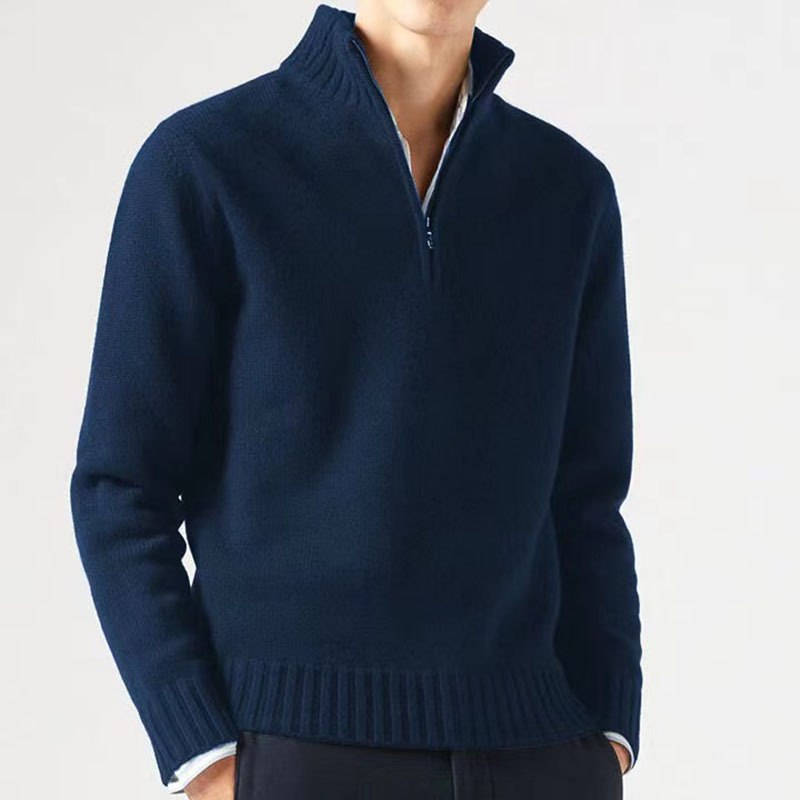 Vance | Stand Collar Half-Zip Sweater
