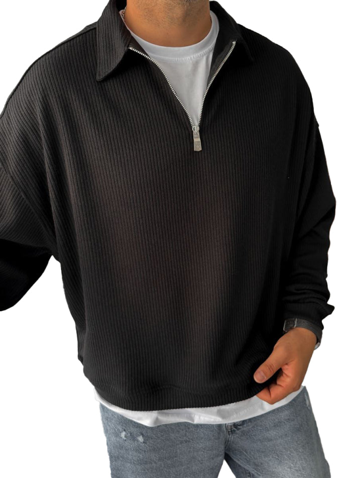 Racel | Zip Up Long Sleeve Sweater