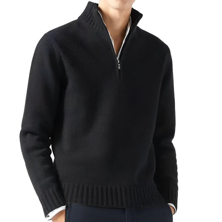 Vance | Stand Collar Half-Zip Sweater