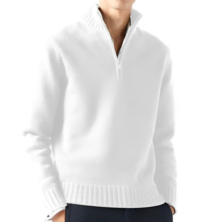 Vance | Stand Collar Half-Zip Sweater