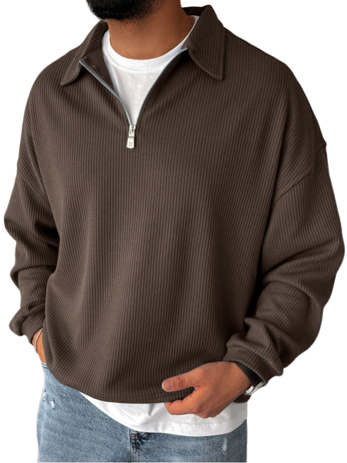 Racel | Zip Up Long Sleeve Sweater