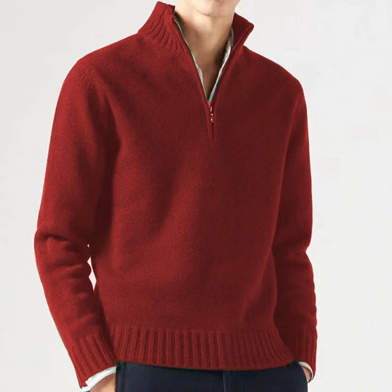 Vance | Stand Collar Half-Zip Sweater