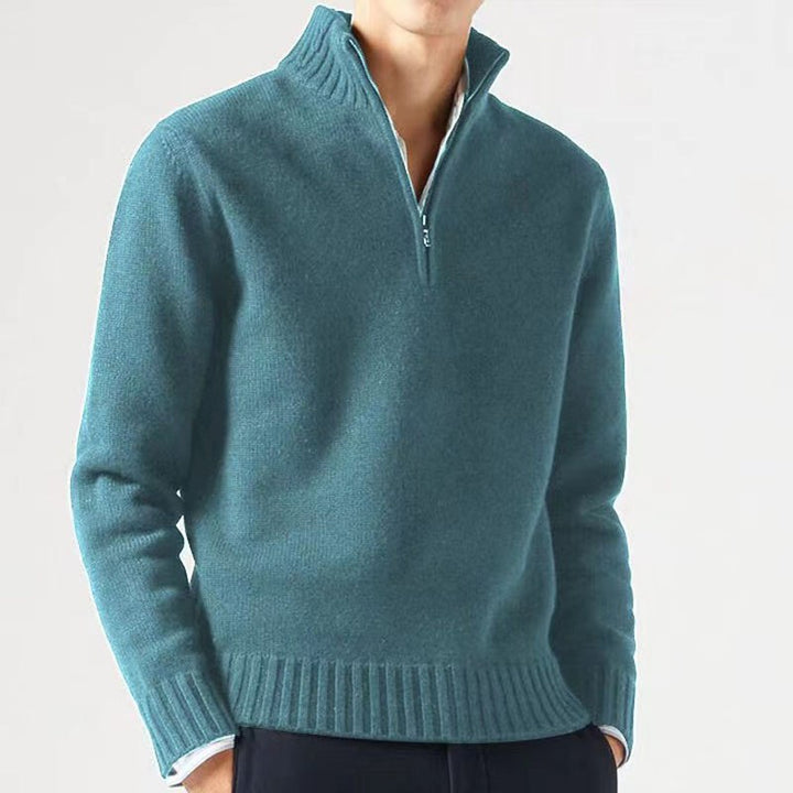Vance | Stand Collar Half-Zip Sweater