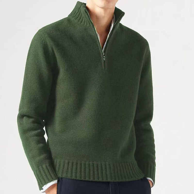 Vance | Stand Collar Half-Zip Sweater