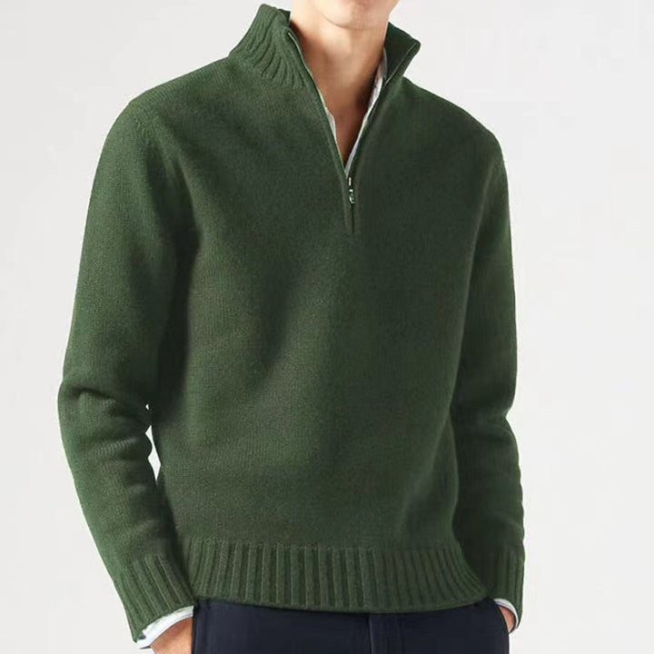Vance | Stand Collar Half-Zip Sweater