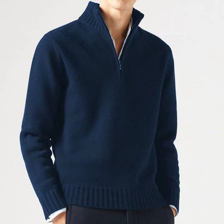 Vance | Stand Collar Half-Zip Sweater
